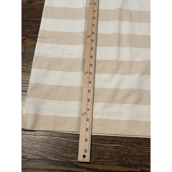 Everlane Size M Tan White Striped Short Sleeve The Organic Cotton Polo Dress NWT - Picture 5 of 7